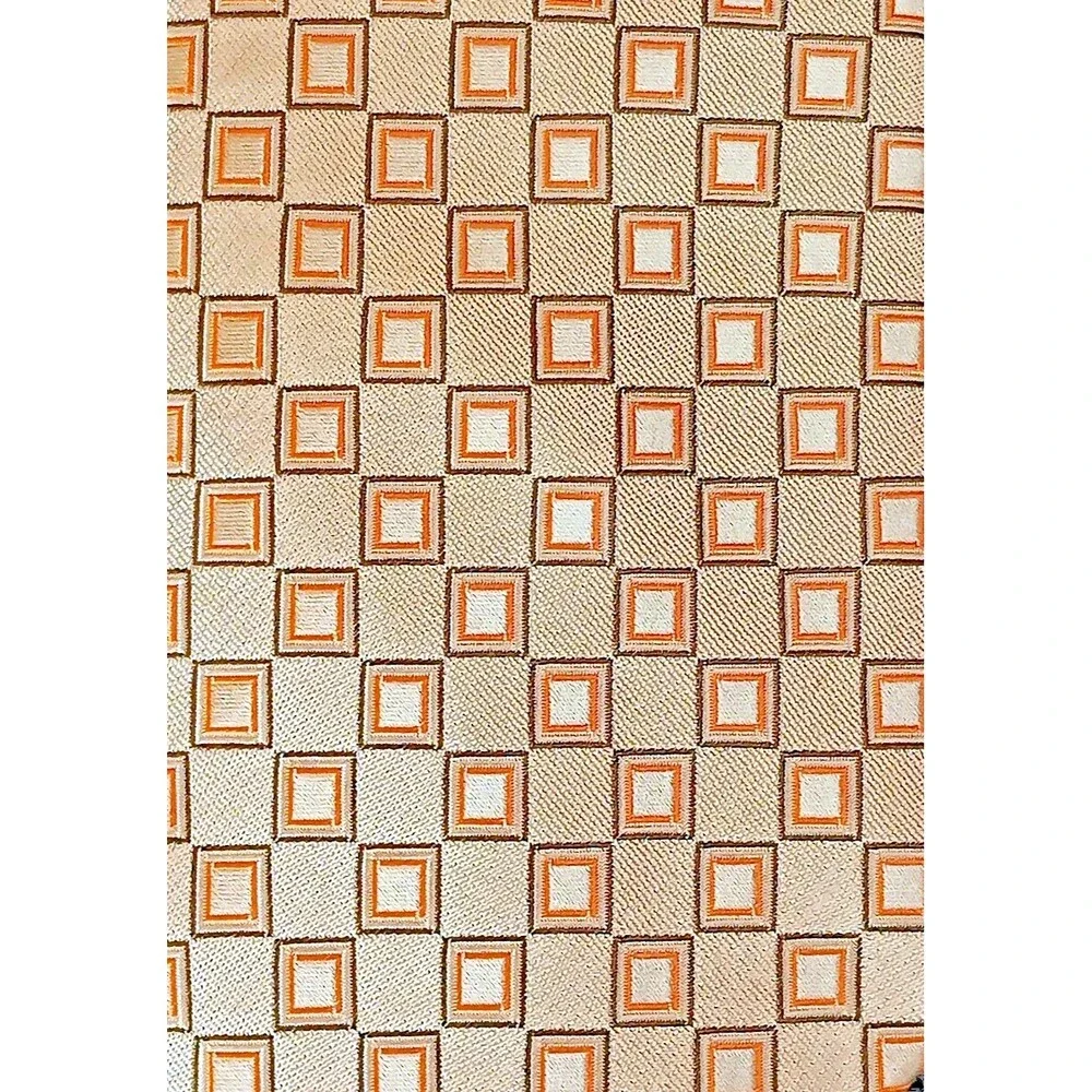 Tie 70s 80s 90s Y2K New Vintage Stock Mens Claiborne Beige Yellow 4 Wide 58 Long